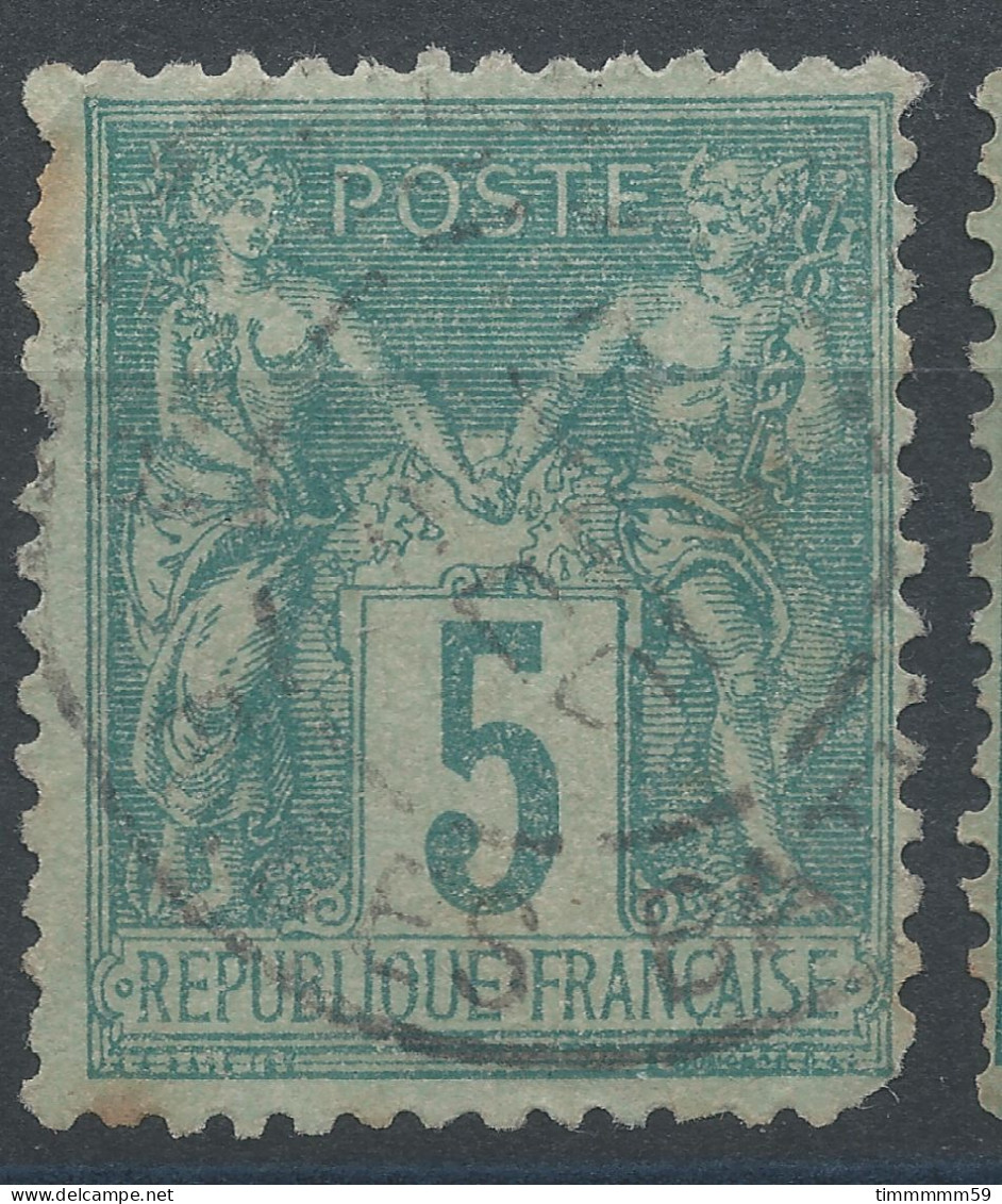 Lot N°83349   N°75, Oblitéré Cachet à Date De PARIS_54 "R.des BATIGNOLLES" - 1876-1898 Sage (Tipo II)