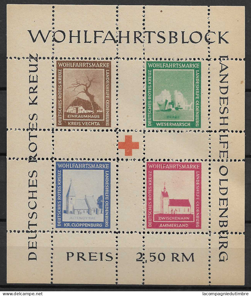 Allemagne/émission Locale Oldenburg Bloc Neuf ** MNH. TB - Ungebraucht