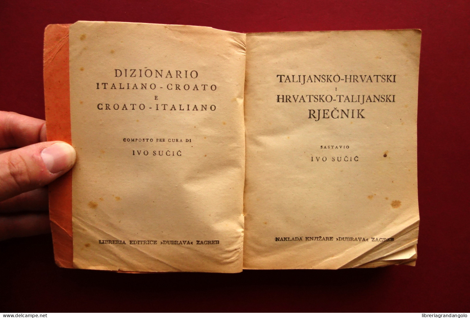 Dizionario Italiano Croato Croato Italiano Ivo Sucic Dubrava Zagabria 1942 Raro - Unclassified