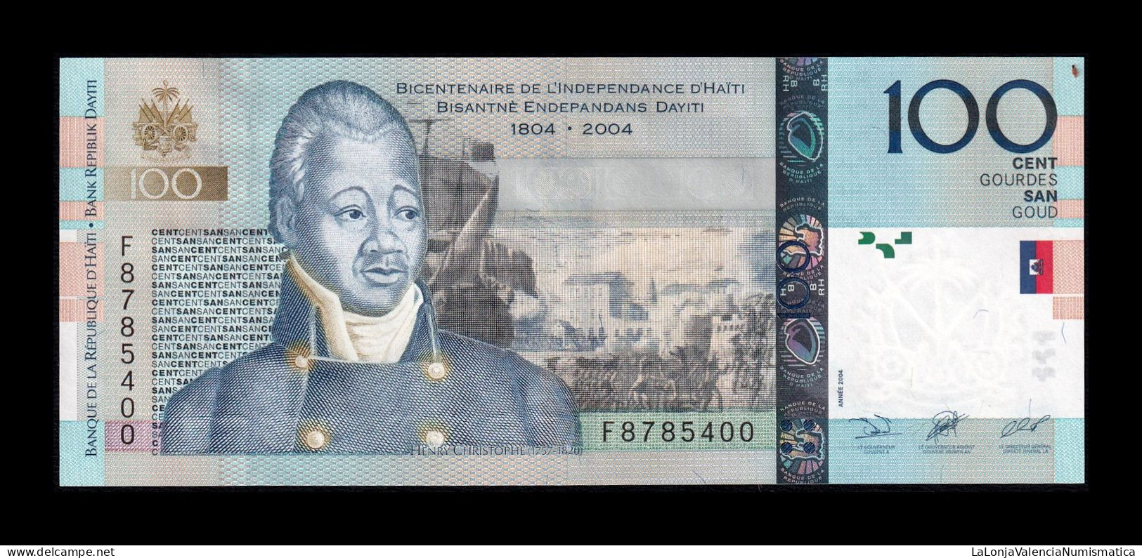 Haití 100 Gourdes Commemorative 2004 Pick 275a Sc Unc - Haiti