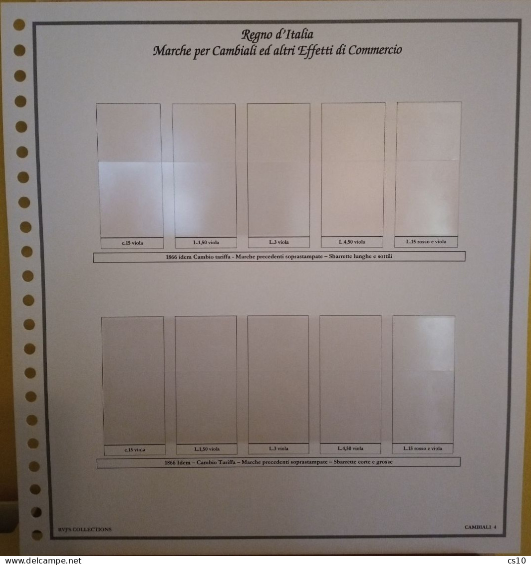 Marche Cambiali Effetti Commercio Regno RSI Luogotenenza Repubblica - Raccolta Fogli Aggiornamento 22anelli Standard