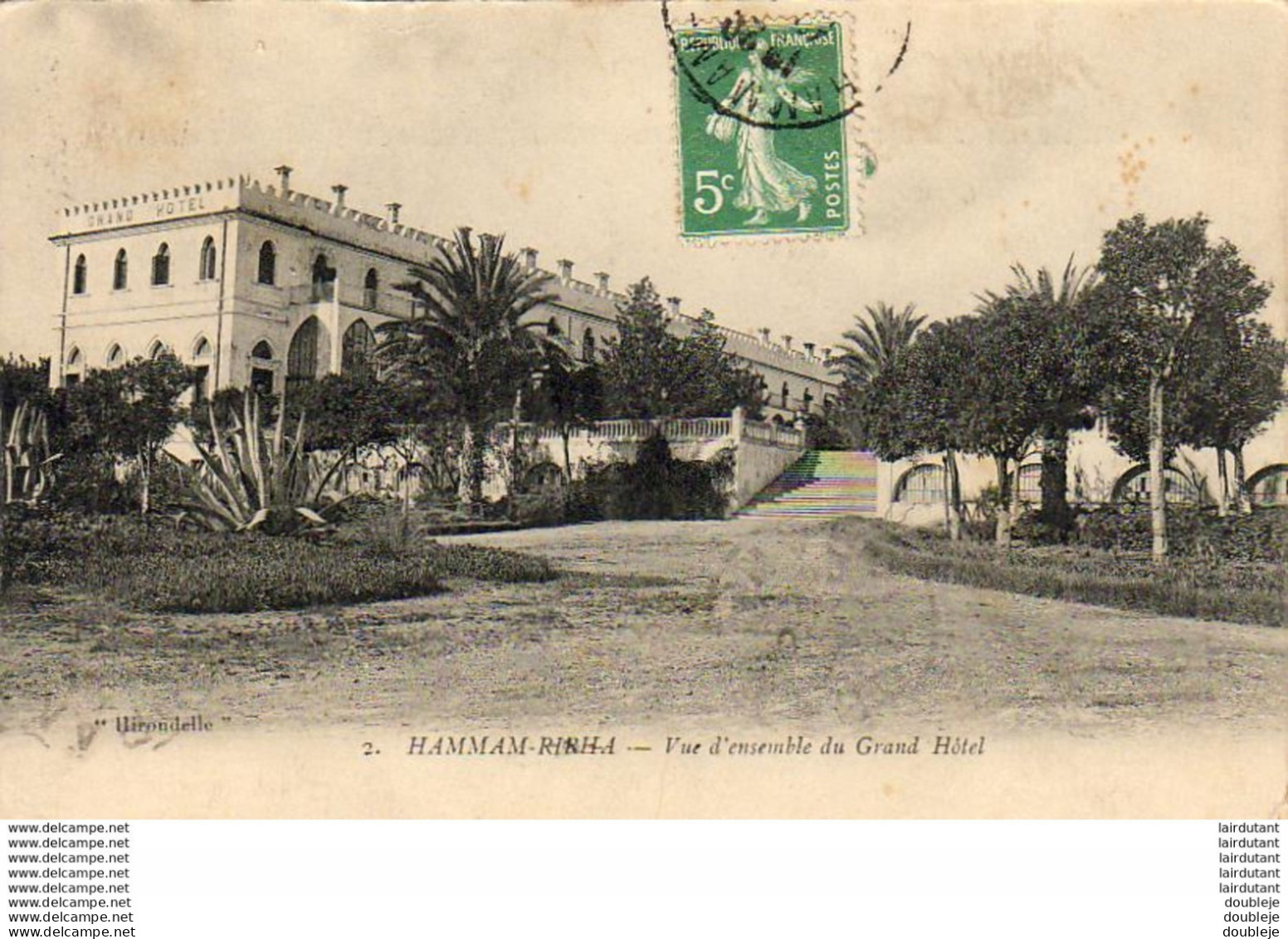 ALGERIE  HAMMAM-R'HIRA  Vue D'Ensemble Du Grand Hôtel  ..... ( Ref FA1053 ) - Andere & Zonder Classificatie