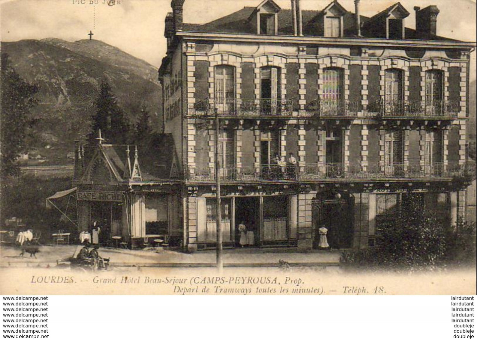 D65  LOURDES  Grand Hôtel Beau Séjour ( Camps-Peyrousa Prop - Départ De Tramways Toutes Les Minutes ) - Lourdes