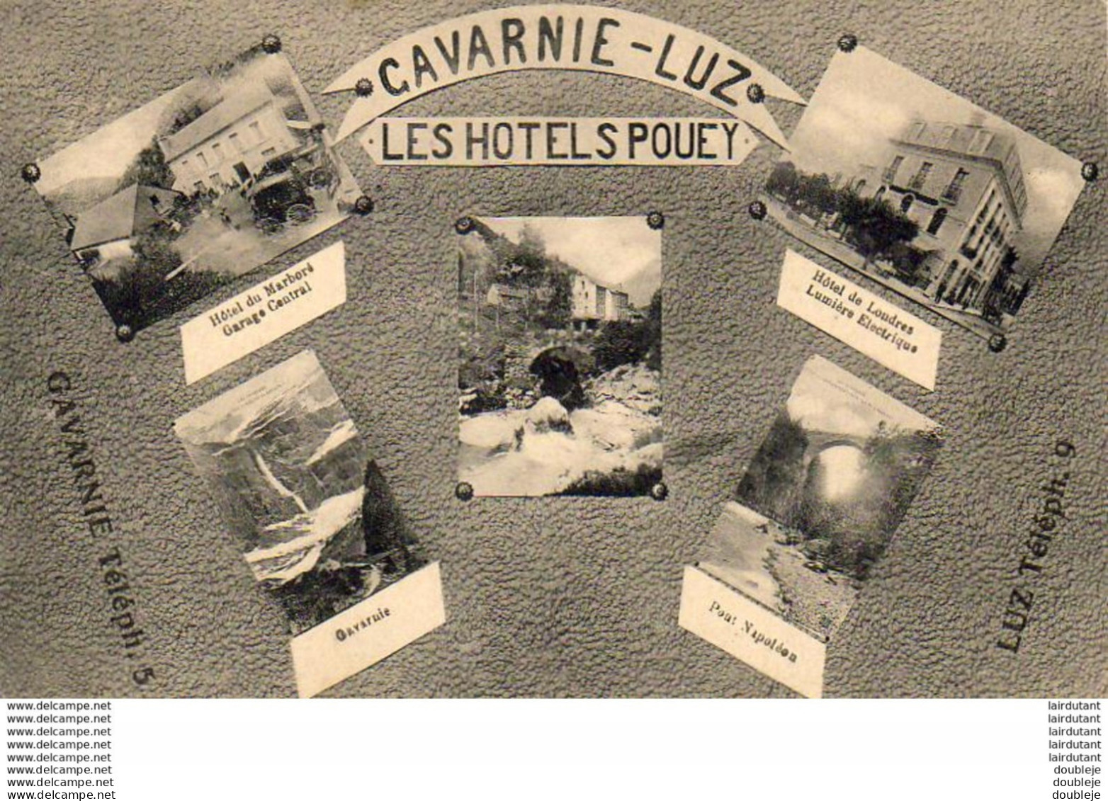 D65  GAVARNIE - LUZ - Les Hôtels POUEY ( Multivue ) - Luz Saint Sauveur