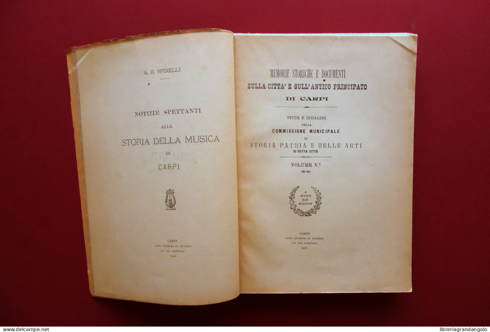 Spinelli Notizie Spettanti Alla Storia Della Musica In Carpi Rossi 1900 - Unclassified
