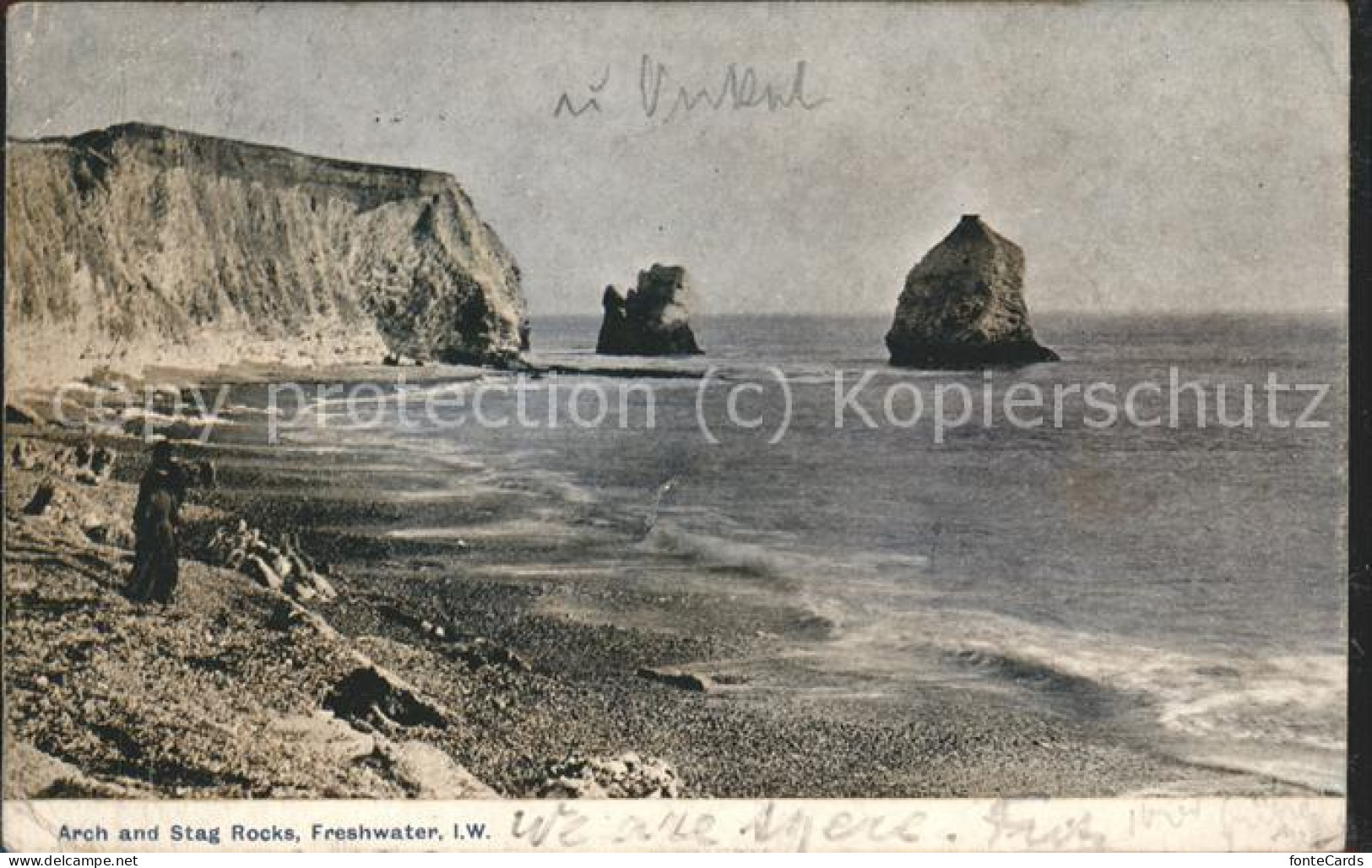 11498838 Freshwater Bay Arch And Stag Rocks Isle Of Wight - Other & Unclassified