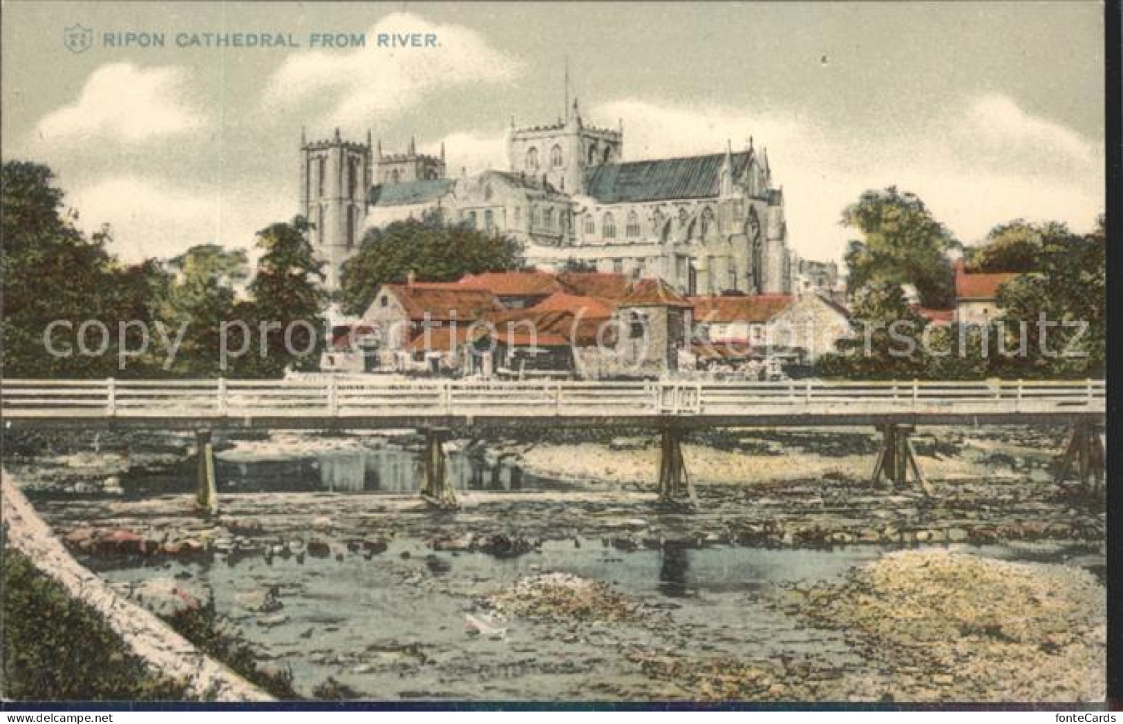 11498835 Ripon Minster Ripon Cathedral From River Harrogate - Other & Unclassified