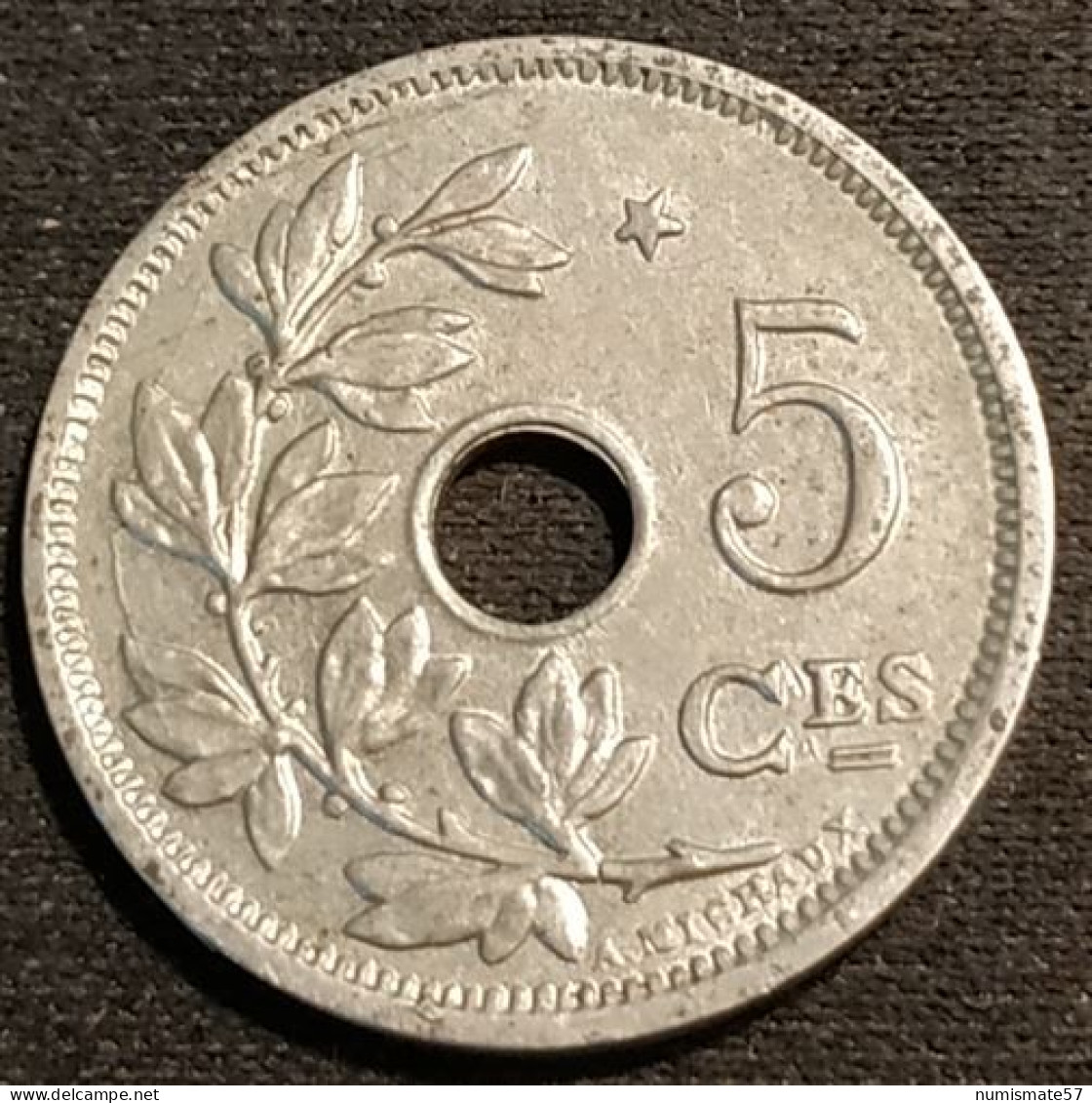 BELGIQUE - BELGIUM - 5 CENTIMES 1932 - Légende FR - Avec étoile - Albert Ier - Type Michaux - KM 93 - 5 Centimes