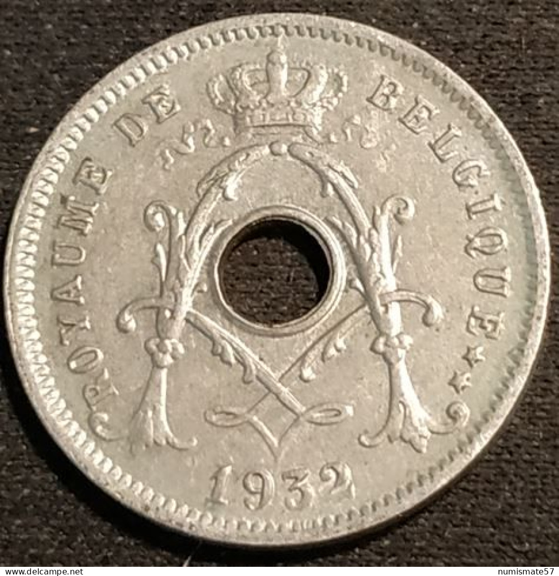 BELGIQUE - BELGIUM - 5 CENTIMES 1932 - Légende FR - Avec étoile - Albert Ier - Type Michaux - KM 93 - 5 Cent