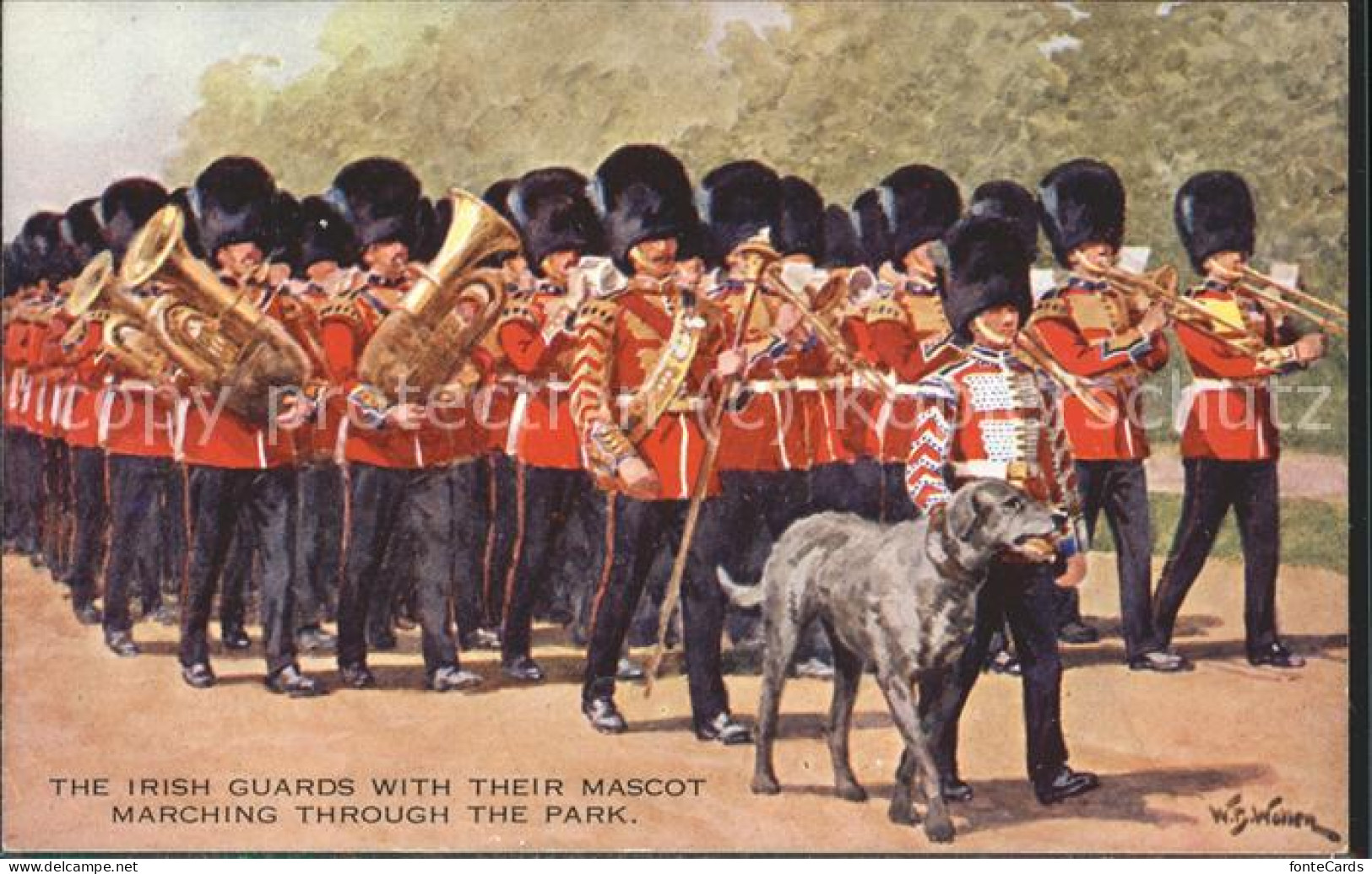 11498833 Windsor_Castle The Irish Guards With Their Mascot Marching Through The  - Other & Unclassified