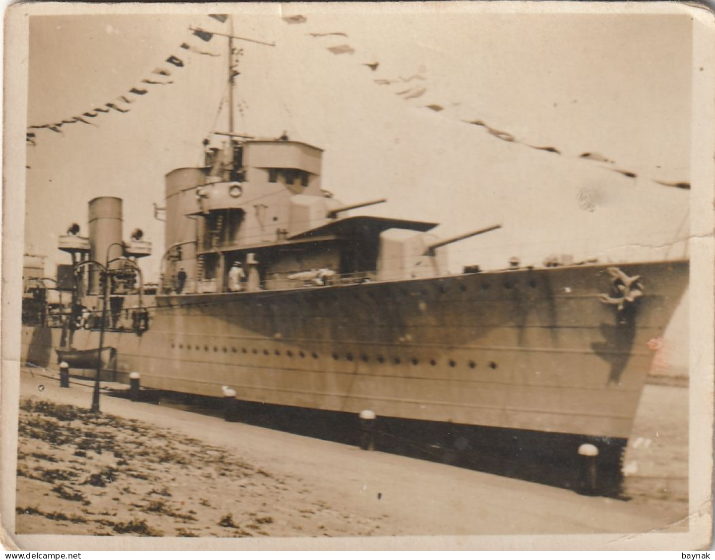 YU171/2  --  KINGDOM OF YUGOSLAVIA    --  KRIEGSMARINE  --  1933  --  SHIP  --   ORIGINAL PHOTO  8,8 CM X 7,8 Cm - Otros & Sin Clasificación