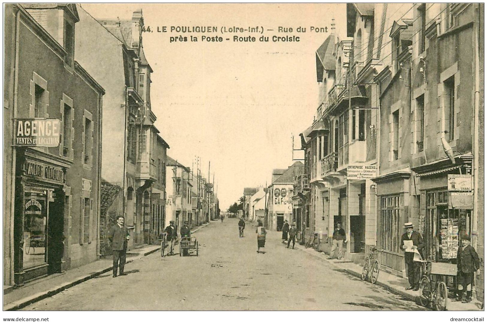 44 LE POULIGUEN. Rue Du Pont Route Du Croisic. Tabac Vente De Cartes Postales - Le Pouliguen