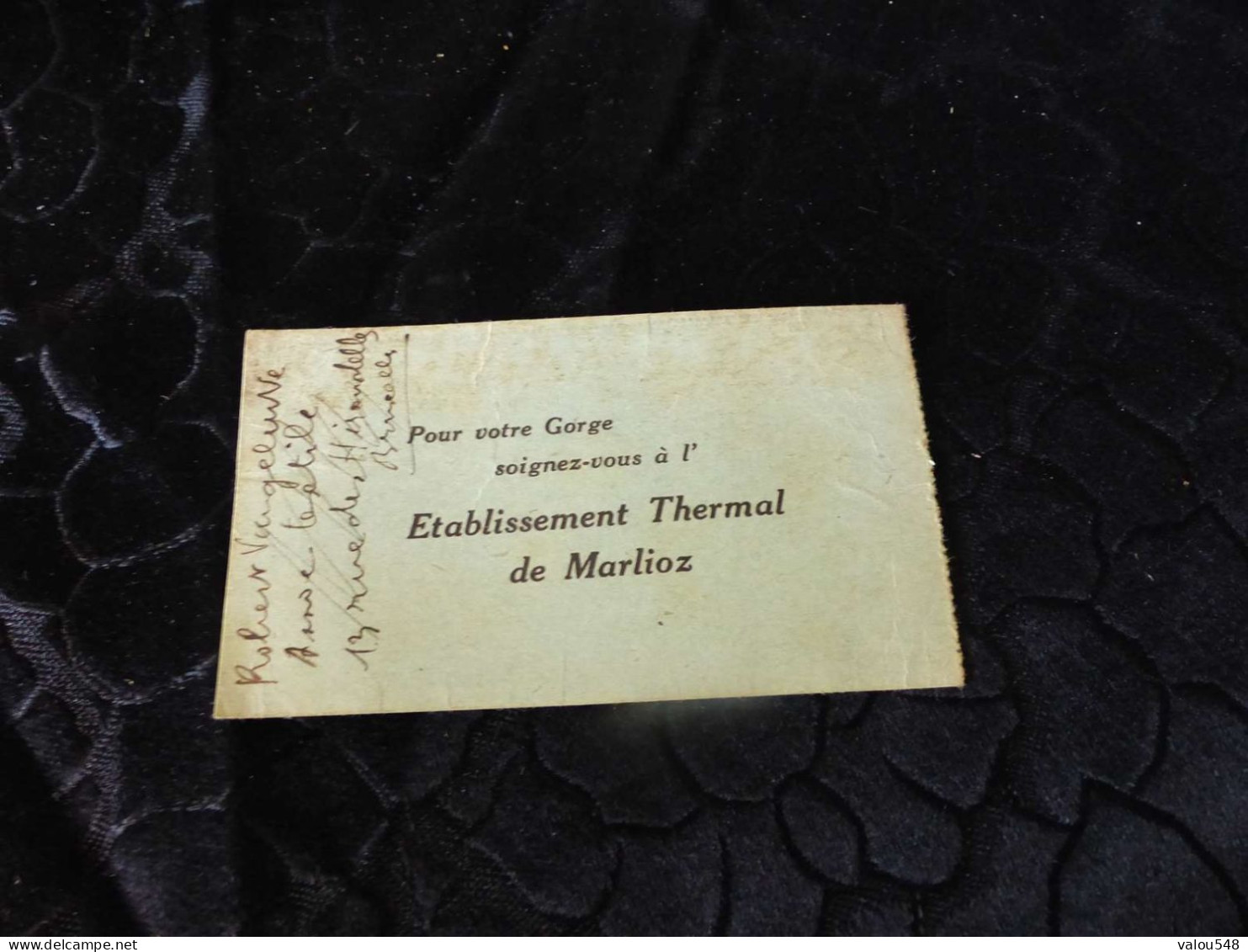 VP-62 , Carte D'abonnement , Etablissement De Maarlioz, Aix Les Bains, Eaux Sulfureuse, 1932 - Tarjetas De Membresía