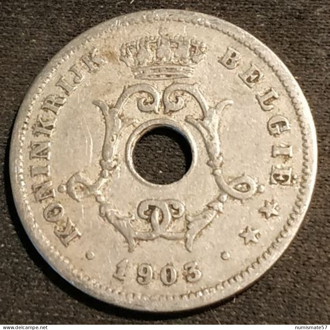 BELGIQUE - BELGIUM - 10 CENTIMES 1903 - Légende NL - Léopold II - Type Michaux - Petite Date - KM 49 - 10 Centimes