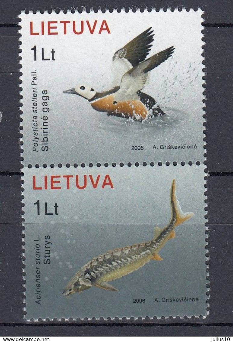 LITHUANIA 2006 Fauna Bird Fish MNH(**) 915-916 #Lt962 - Lituanie