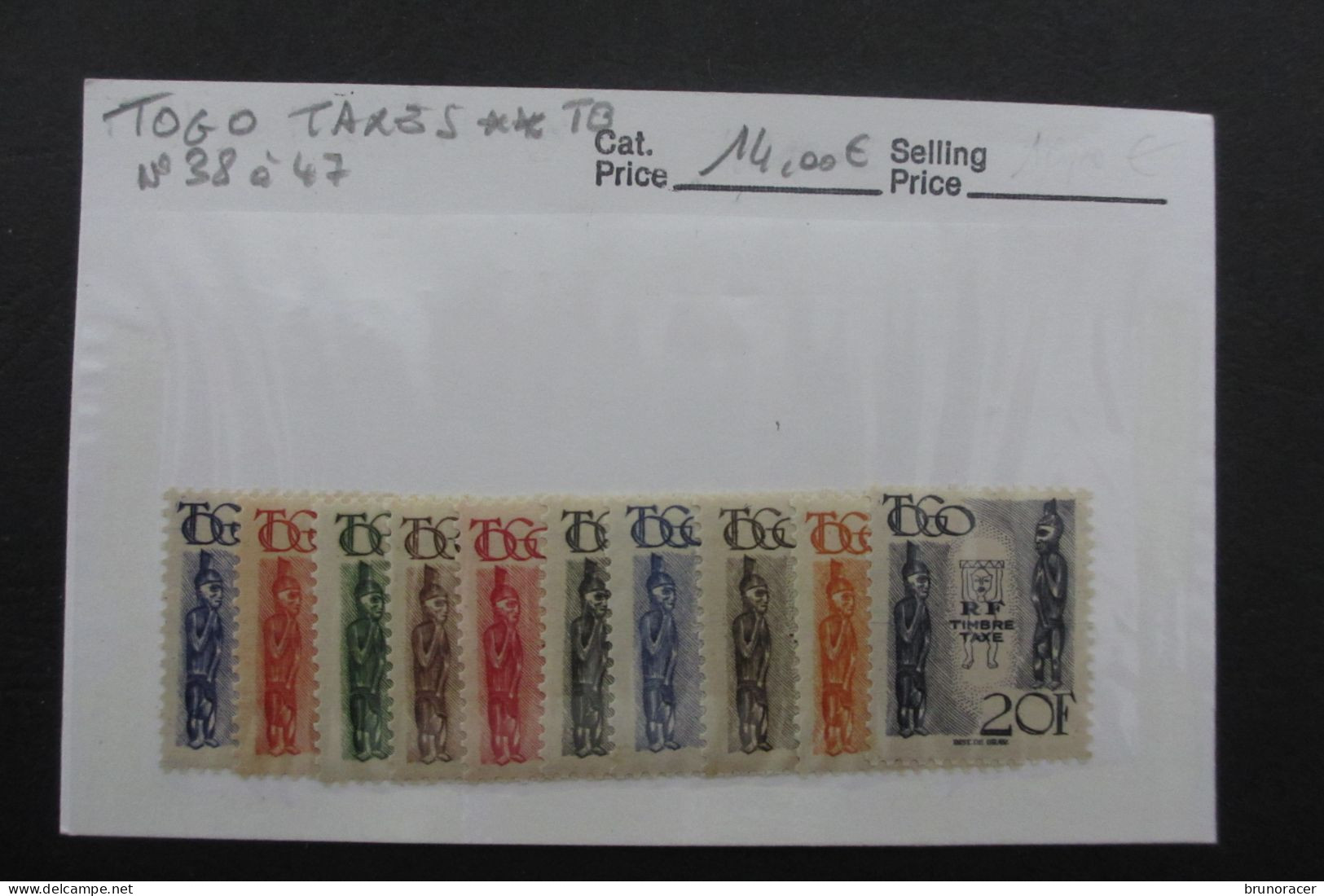 TOGO TAXES N°38 à 47 NEUF** TB COTE 14 EUROS  VOIR SCANS - Unused Stamps