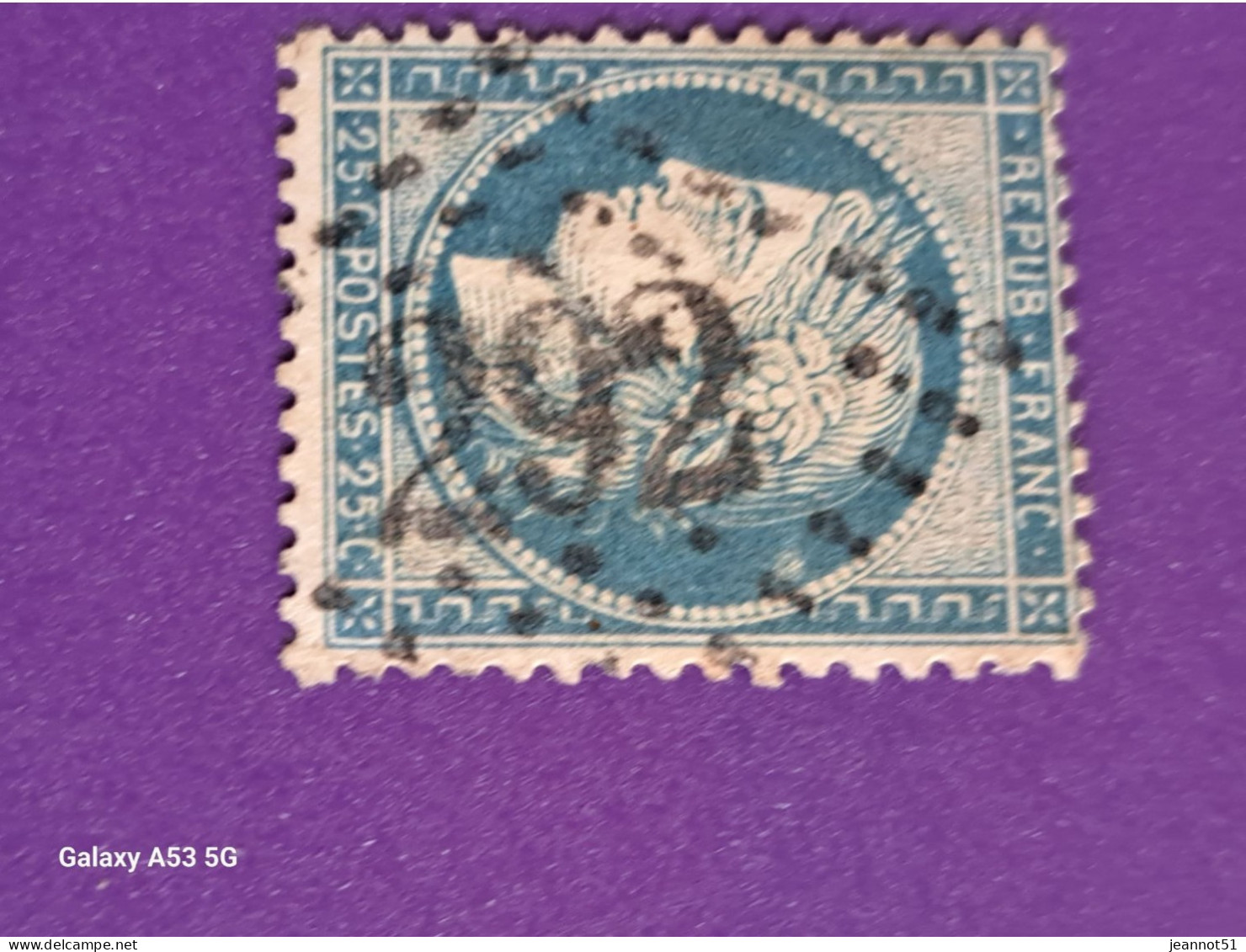 Timbre Cérès 60a Avec Oblitération GC - 1871-1875 Ceres