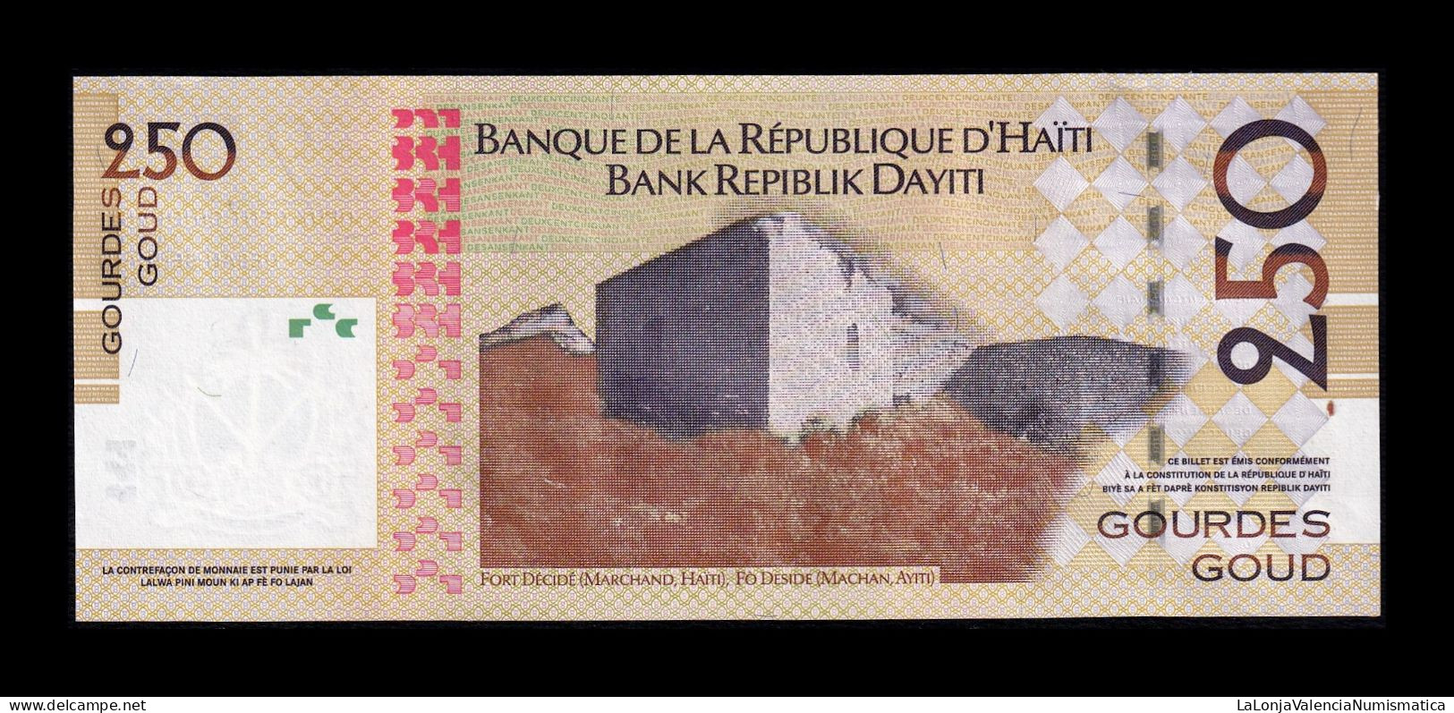 Haití 250 Gourdes Commemorative 2007 Pick 276b Sc Unc - Haïti