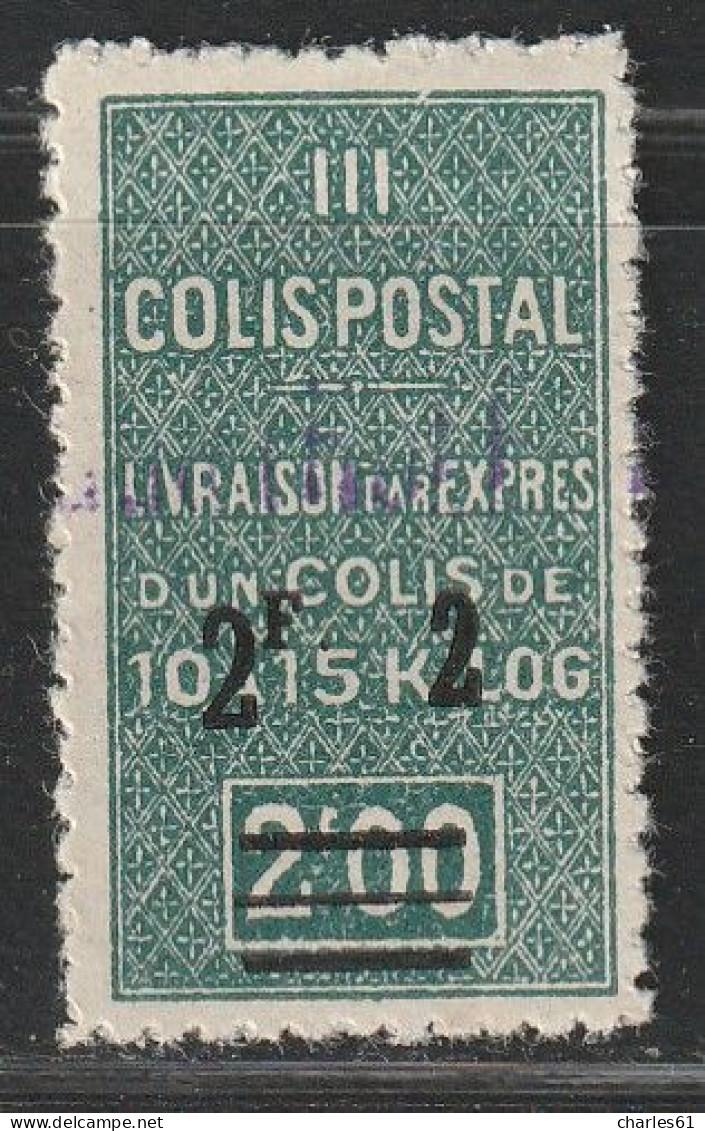 ALGERIE - COLIS POSTAUX - N°73 * (1941) 2f2 Sur 2f Vert - Paquetes Postales