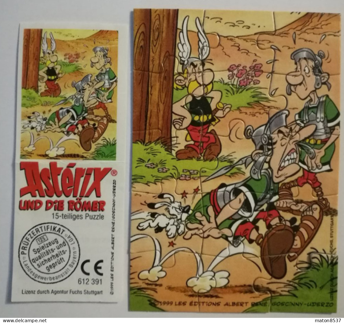 Kinder :  612391   Asterix 2000 1997 - Asterix - Idefix - Romer + BPZ - Rompecabezas