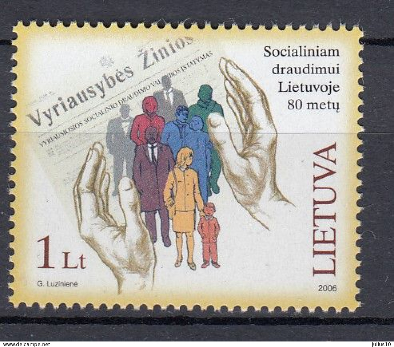 LITHUANIA 2006 Social Insurance System MNH(**) 899 #Lt966 - Lituania