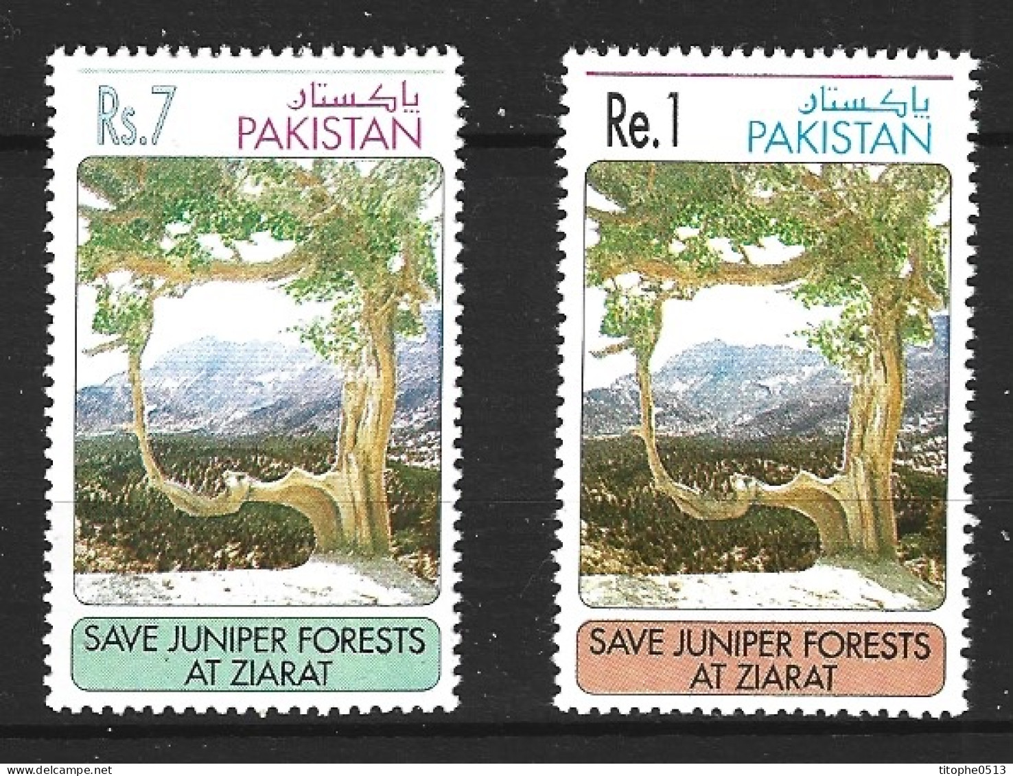 PAKISTAN. N°839 + N°882 De 1993-5. Sauvegarde Des Forêts De Genévriers. - Trees