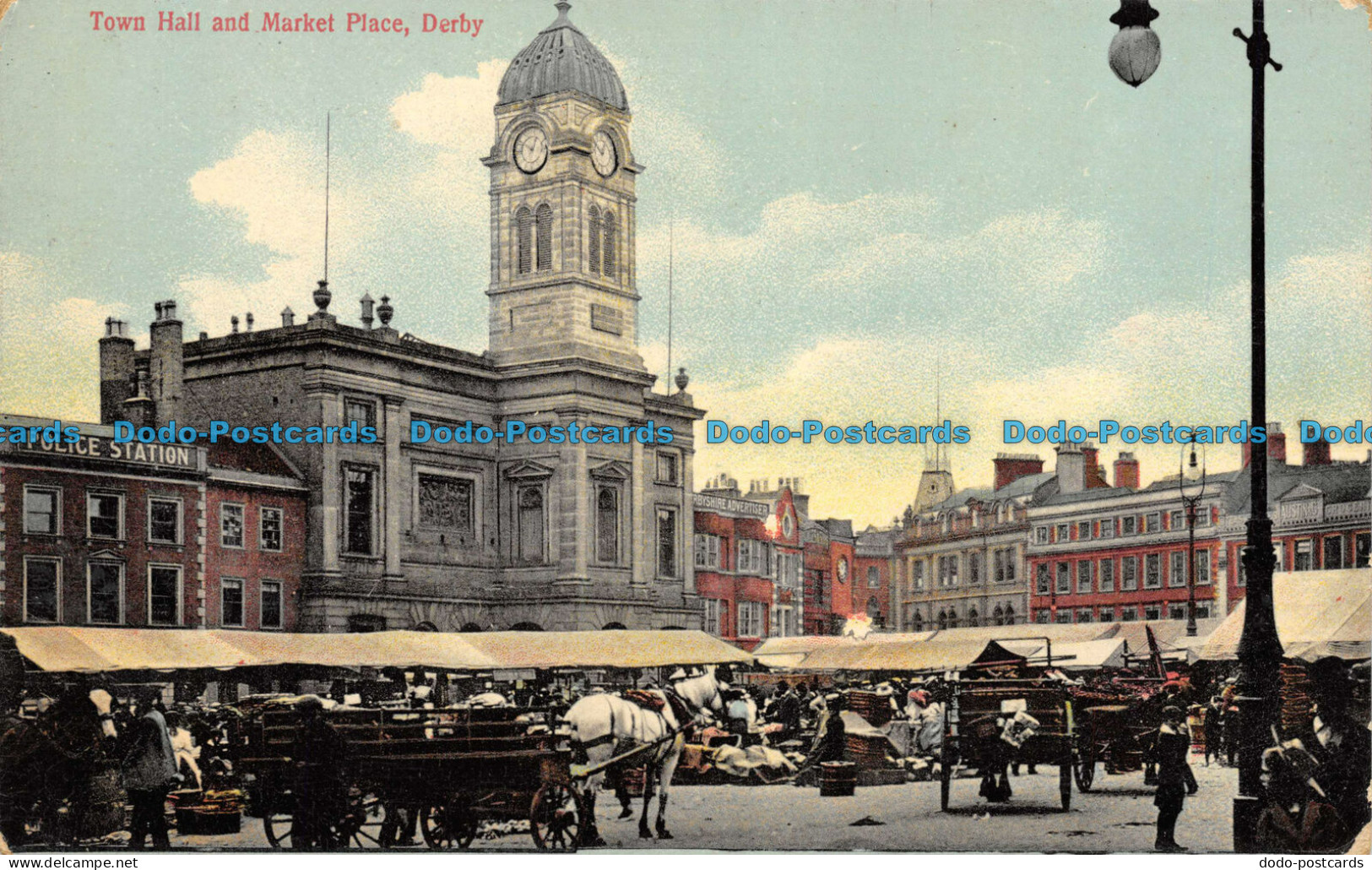 R076022 Town Hall And Market Place. Derby. Boots Cash Chemists Pelham Series. 19 - World