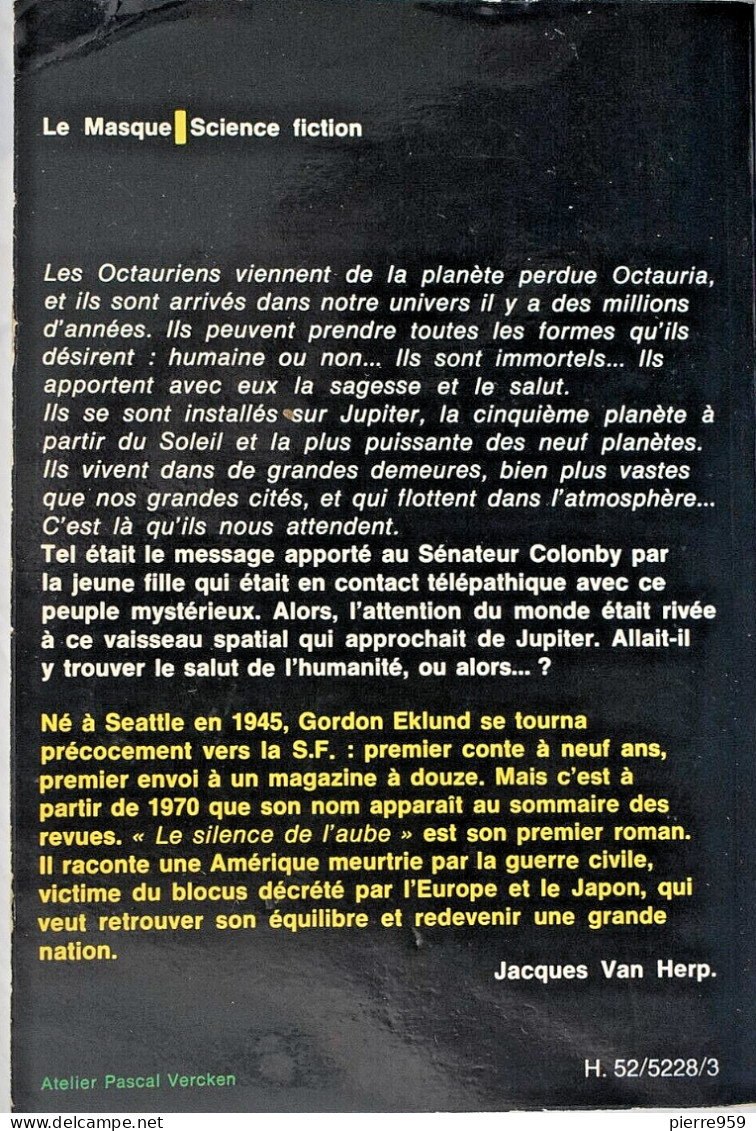 Le Silence De L'aube - Gordon Eklund - Le Masque SF