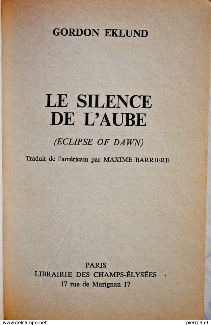 Le Silence De L'aube - Gordon Eklund - Le Masque SF