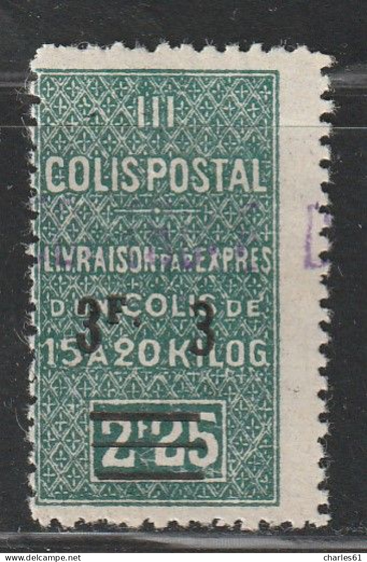 ALGERIE - COLIS POSTAUX - N°76 * (1941) 3f3 Sur 2f25 Vert - Postpaketten