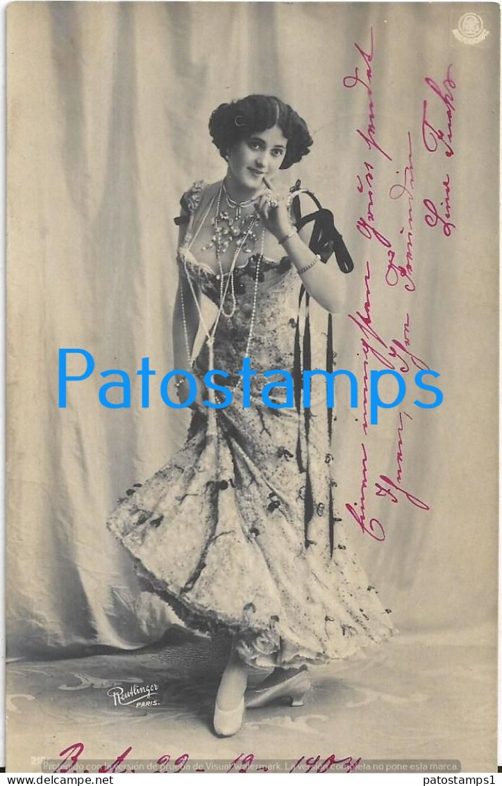 228674 ARTIST HELP PHOTOGRAPHER REUTLINGER CIRCULATED TO ARGENTINA POSTAL POSTCARD - Artistas