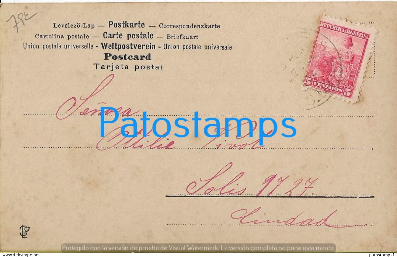 228674 ARTIST HELP PHOTOGRAPHER REUTLINGER CIRCULATED TO ARGENTINA POSTAL POSTCARD - Artiesten