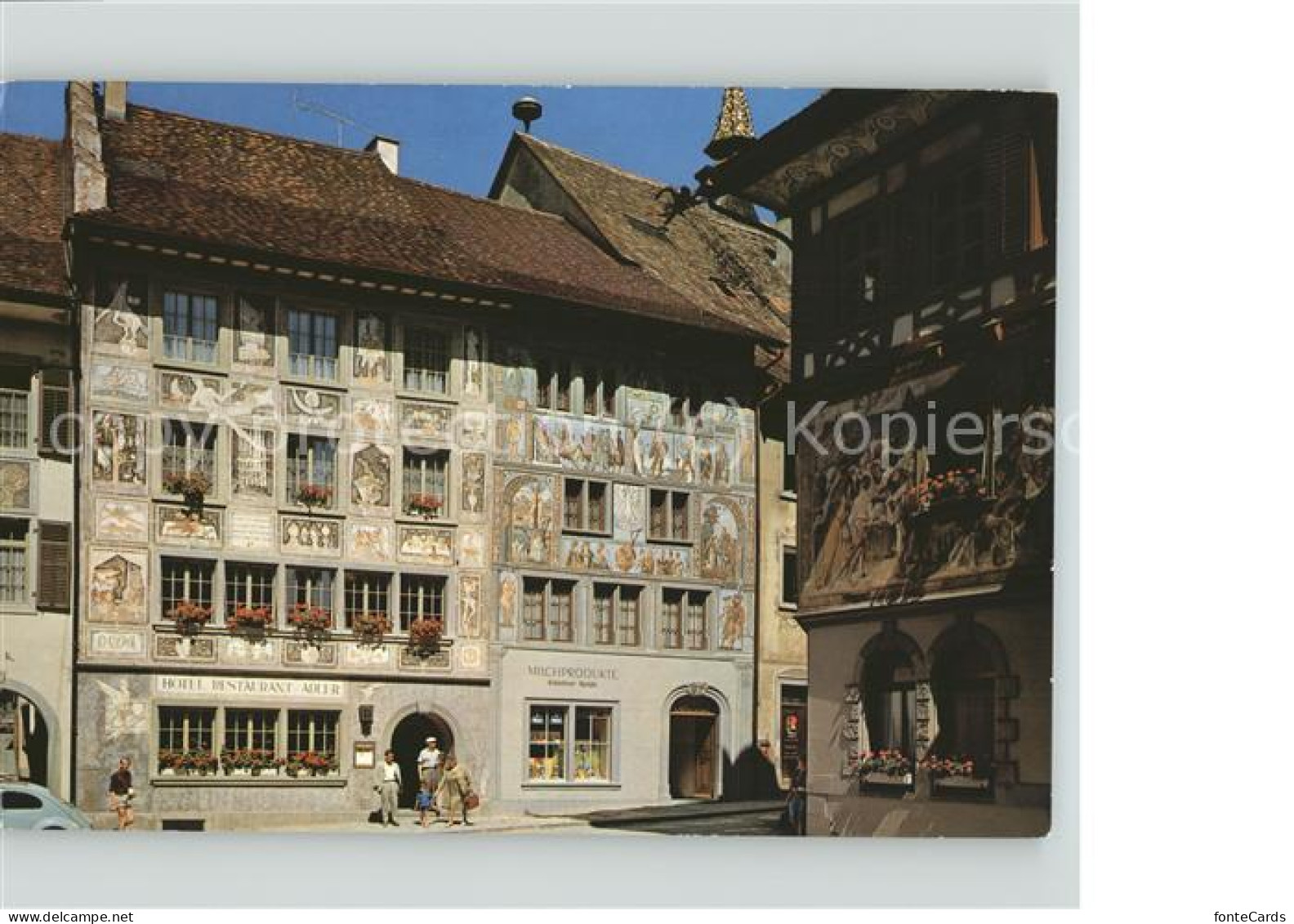 11497203 Stein Rhein Hotel Restaurant Adler Fassadenmalerei Historisches Gebaeud - Sonstige & Ohne Zuordnung