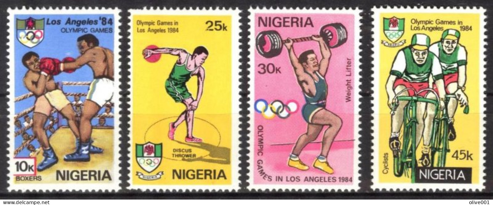 Nigéria - Jeux Olympique De Los Angeles - 1984 - 4 Tp - Y&T N° 446/49 - MI N° 438/41 MNH ** - Cote € 4,50.- - Zomer 1984: Los Angeles
