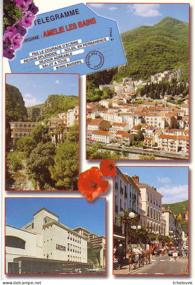 (66). Pyrenees Orientales. Amelie Les Bains. Rose & Telegramme - Altri & Non Classificati