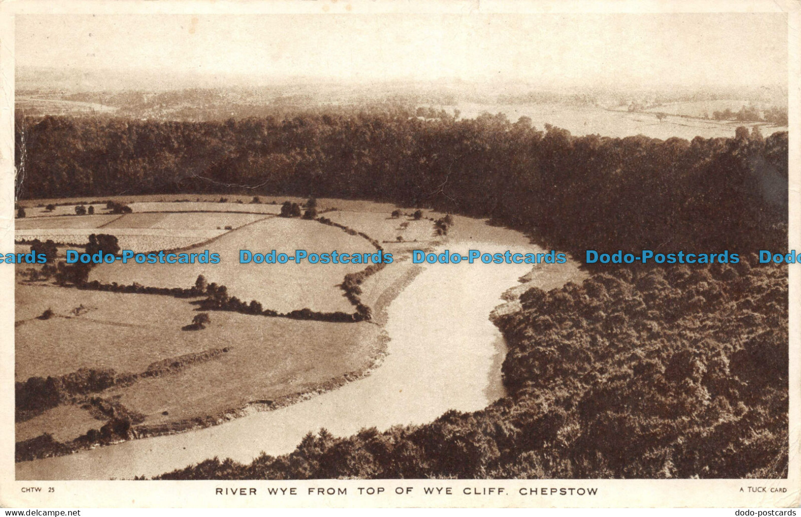 R075264 River Wye From Top Of Wye Cliff. Chepstow. Tuck. 1950 - Mondo