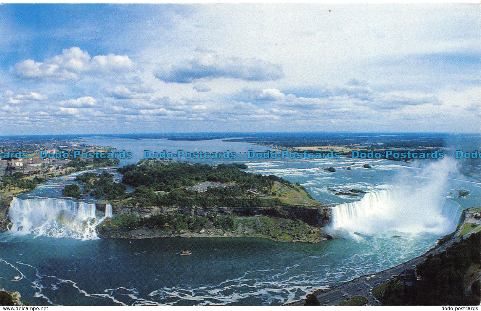 R076059 Niagara Falls. Chutes Niagara. American Falls. Canadian Horseshoe Falls. - World