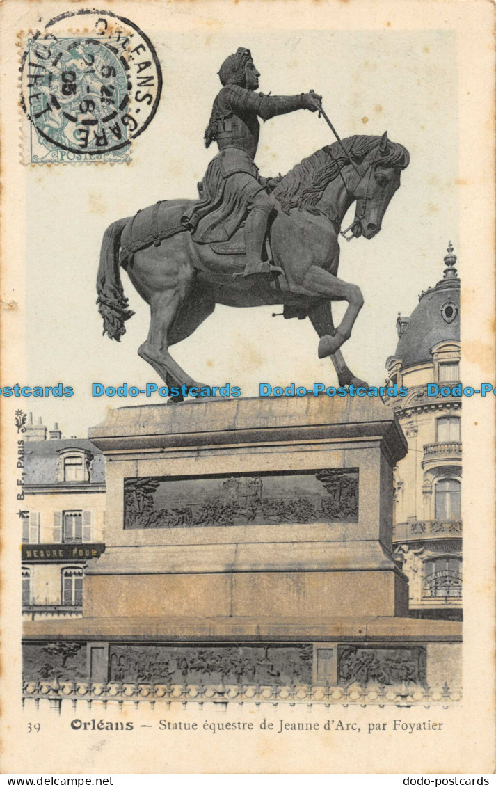 R077496 Orleans. Statue Equestre De Jeanne DArc Par Foyatier. B. F. Paris. 1905 - Mondo