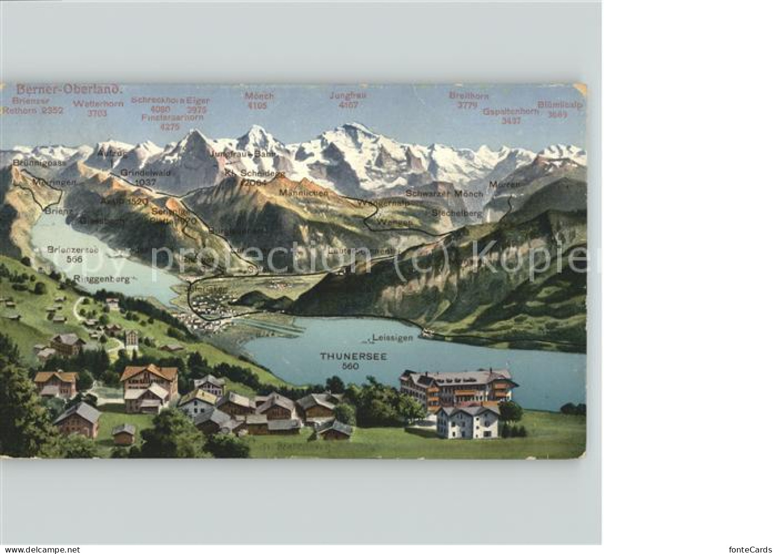 11496855 Thun Thunersee Brienzersee Alpenpanorama Thun - Other & Unclassified