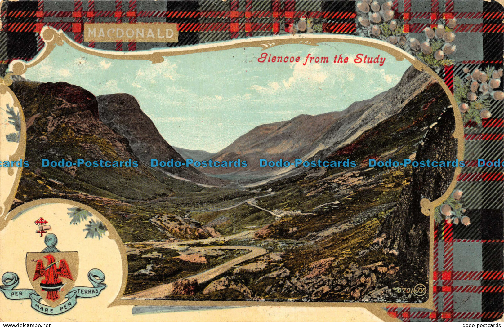 R077502 Macdonald. Glencoe From The Study. Valentines Series. 1910 - Mondo