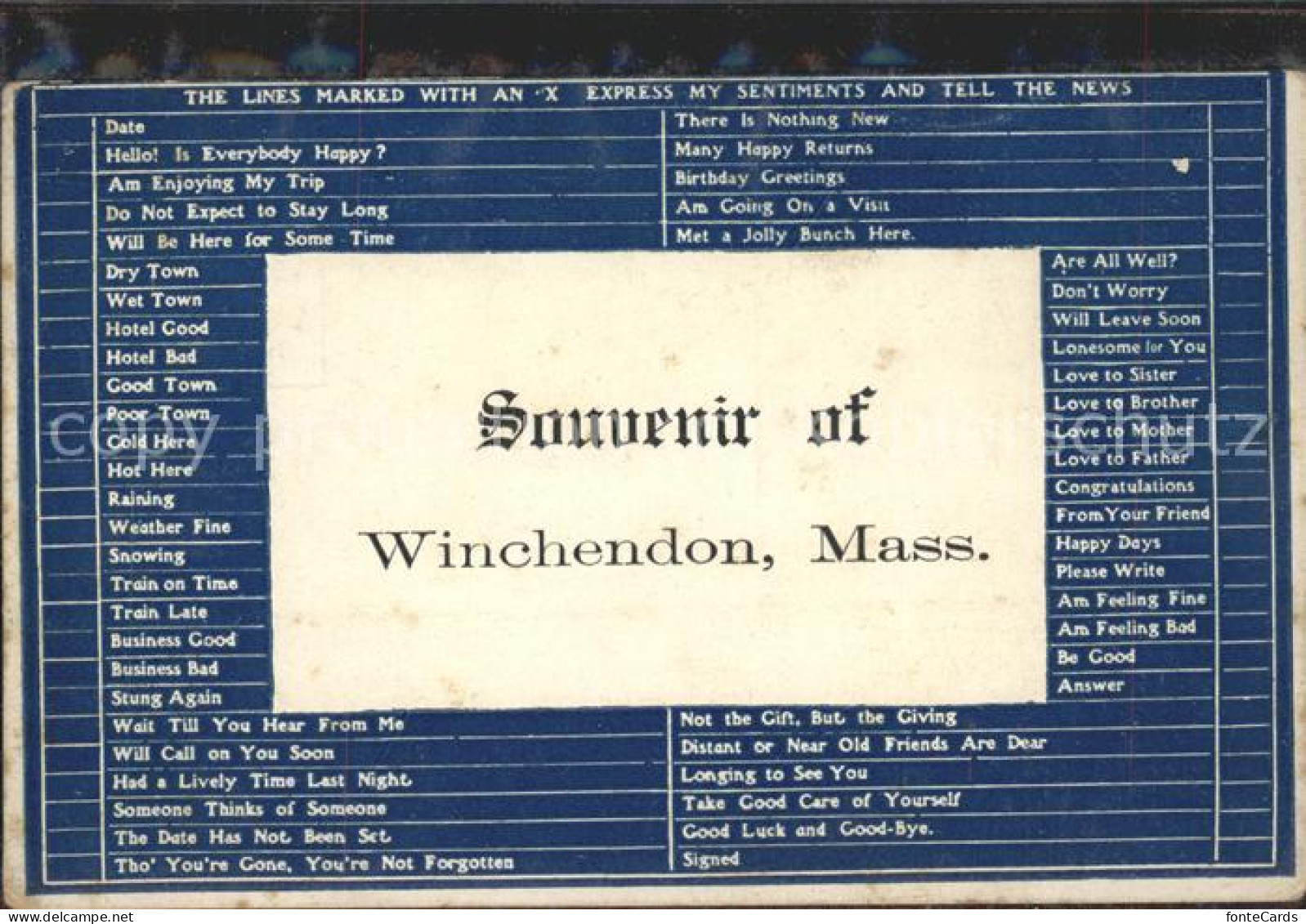 11496106 Winchendon Souvenir Of  - Altri & Non Classificati