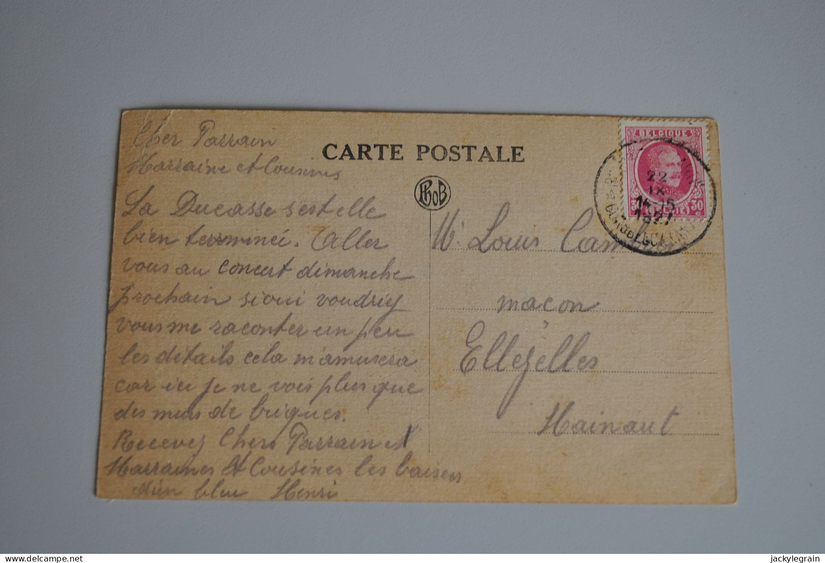 Belgique 1927 Carte Postale Militaire/Ellezelles - Humor