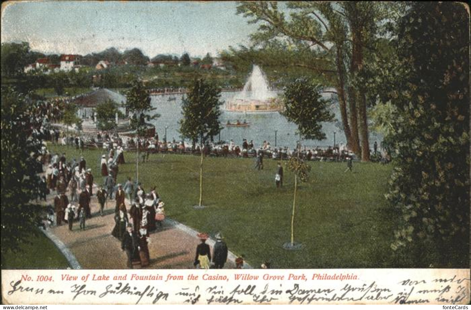 11491857 Philadelphia Pennsylvania View Of Lake And Fountain From The Casino Wil - Other & Unclassified