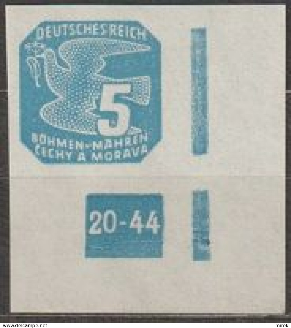 041/ Pof. NV 11, Corner Stamp, Broken Frame, Plate Number 20-44 - Unused Stamps