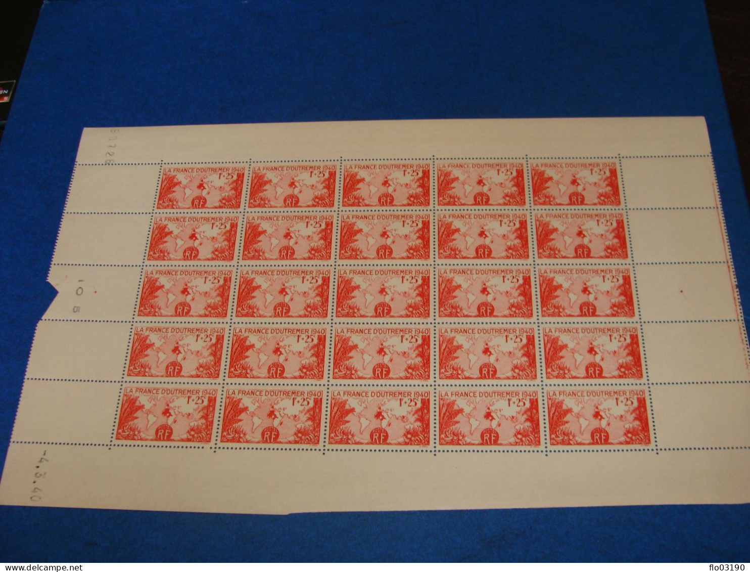 N° 453 En Feuille  De 25 Timbres Entières Neuves - Full Sheets