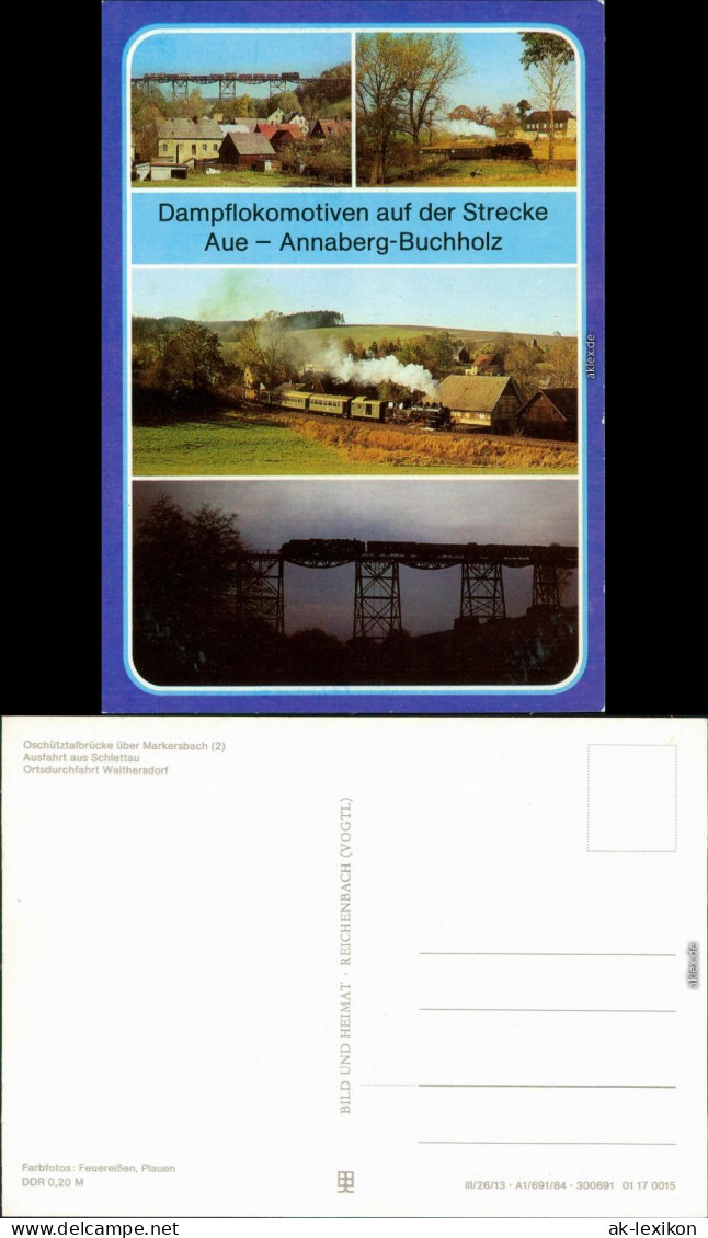 Raschau-Markersbach Viadukt Bei Markersbach - Schlettau   Walthersdorf 1988 - Markersbach