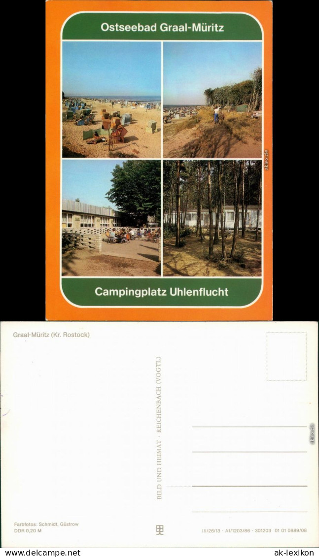 Uhlenflucht Strand-Ansichten Und Bungalows Auf Dem Campingplatz 1986 - Graal-Müritz