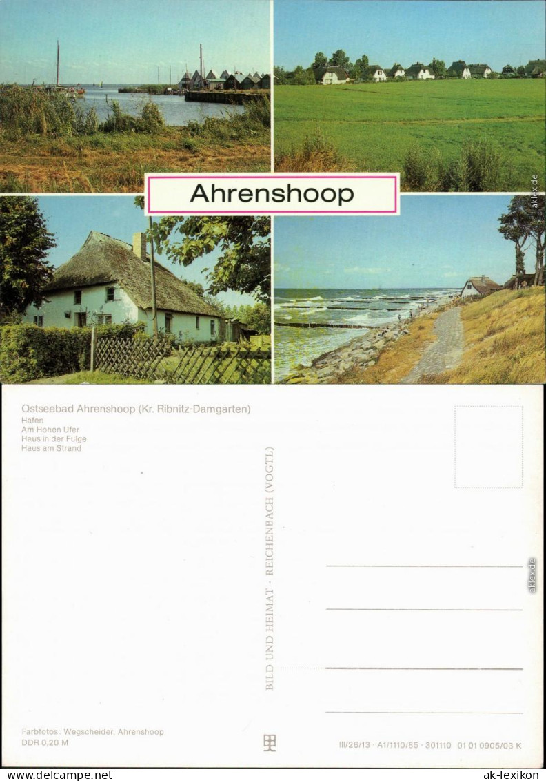 Ahrenshoop Hafen, Am Hohen Ufer, Haus In Der Fulge, Haus Am Strand 1985 - Autres & Non Classés