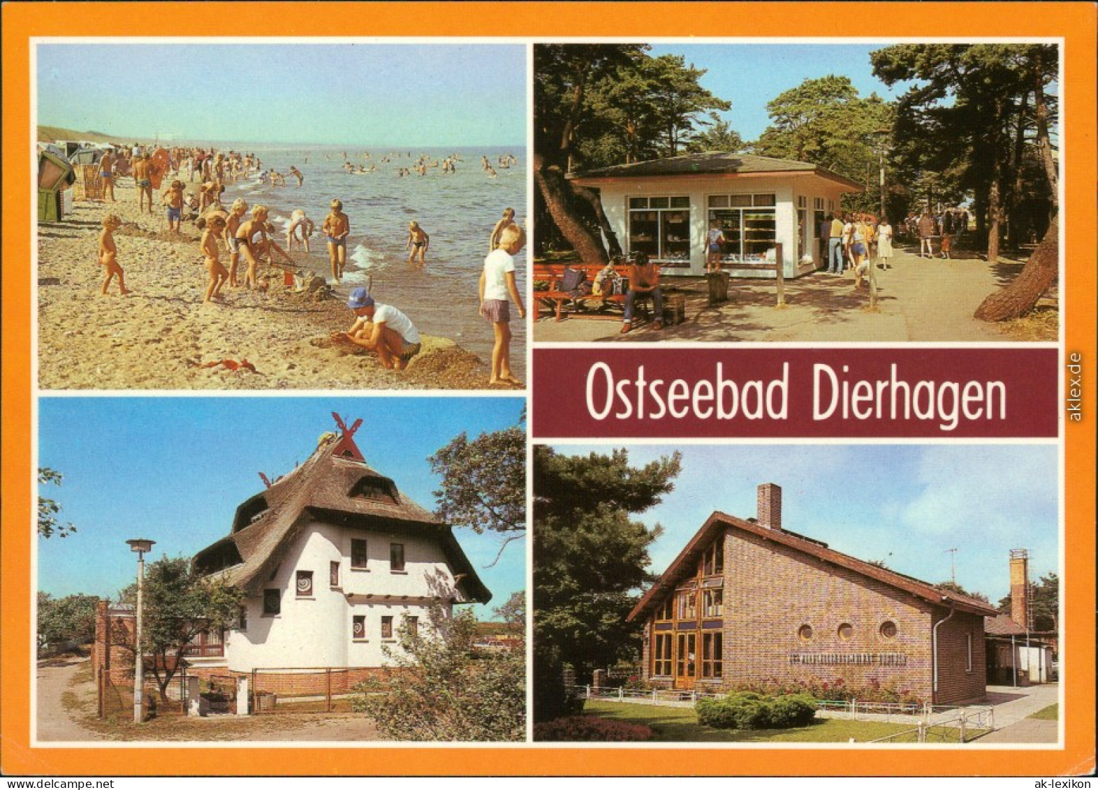 Dierhagen  Strandkiosk, Haus "Käppn Brass" Wohnungsbaukombinates Rostock 1987 - Autres & Non Classés