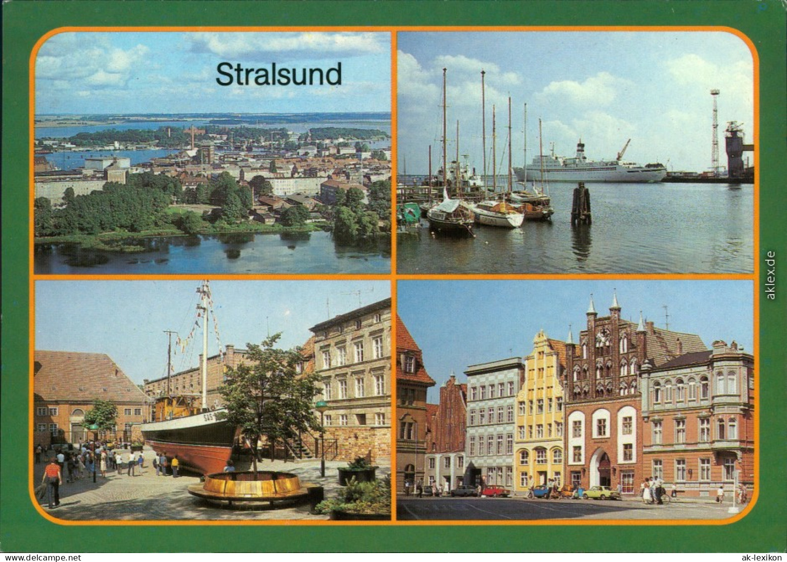 Stralsund   Zum Dänholm  Hafen, 17-m-Kutter Am Meeresmuseum Hafen 1987 - Stralsund
